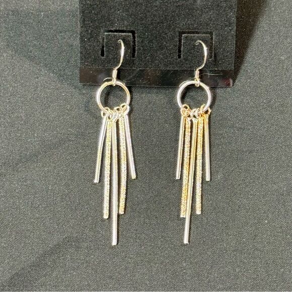 Fashion Silver & Gold Toned Large drop Shaped Dangle Earrings Fish Hook
… - Picture 2 of 5